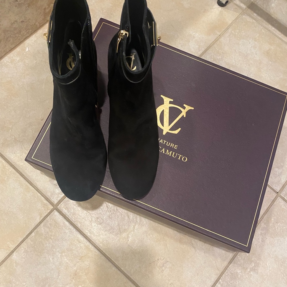 Vince Camino Black Suede Booties